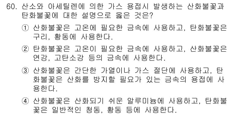 방사선비파괴검사기능사 2015년 60번 - 정답과 핵심 포인트를 검수 중인 기출문제