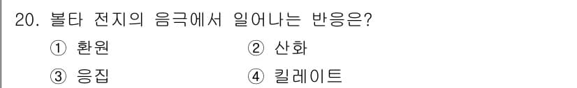 화학분석기능사 2015년 20번 - 정답과 핵심 포인트를 검수 중인 기출문제