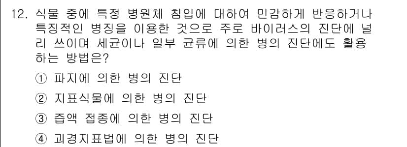 식물보호산업기사 2015년 12번 - 정답과 핵심 포인트를 검수 중인 기출문제