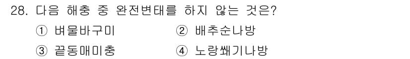 식물보호산업기사 2015년 28번 - 정답과 핵심 포인트를 검수 중인 기출문제