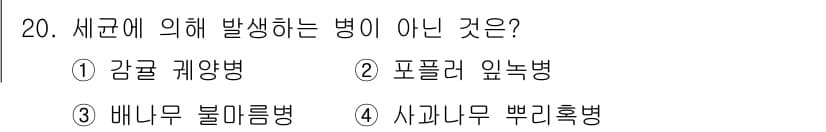 식물보호산업기사 2016년 20번 - 정답과 핵심 포인트를 검수 중인 기출문제