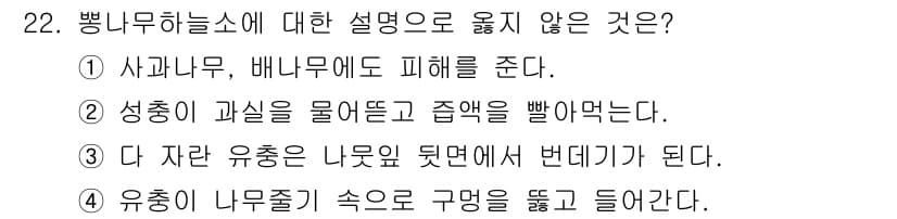 식물보호산업기사 2016년 22번 - 정답과 핵심 포인트를 검수 중인 기출문제