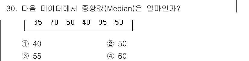 품질경영산업기사 2017년 30번 - 정답과 핵심 포인트를 검수 중인 기출문제
