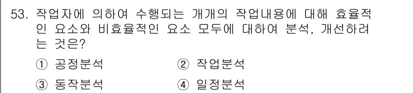 품질경영산업기사 2017년 53번 - 정답과 핵심 포인트를 검수 중인 기출문제