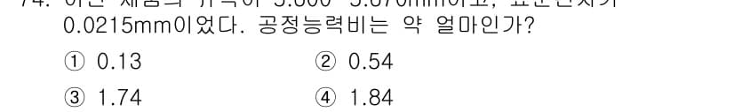 품질경영산업기사 2017년 74번 - 정답과 핵심 포인트를 검수 중인 기출문제