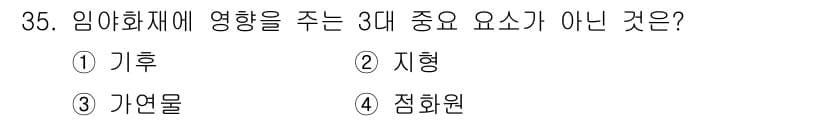 화재감식평가기사 2015년 35번 - 정답과 핵심 포인트를 검수 중인 기출문제