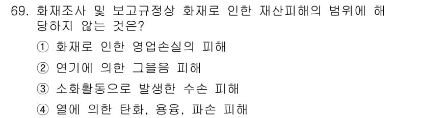 화재감식평가기사 2015년 69번 - 정답과 핵심 포인트를 검수 중인 기출문제