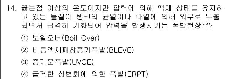 화재감식평가기사 2017년 14번 - 정답과 핵심 포인트를 검수 중인 기출문제