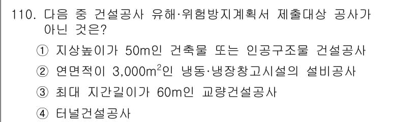 산업안전기사 2018년 110번 - 정답과 핵심 포인트를 검수 중인 기출문제
