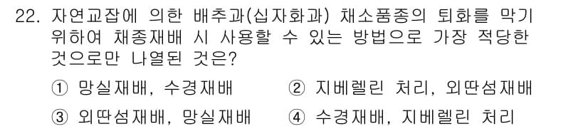 종자기사 2018년 22번 - 정답과 핵심 포인트를 검수 중인 기출문제