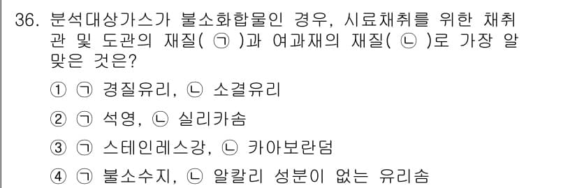 대기환경산업기사 2015년 36번 - 정답과 핵심 포인트를 검수 중인 기출문제