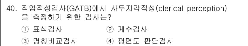 직업상담사_2급(구) 2018년 40번 - 정답과 핵심 포인트를 검수 중인 기출문제