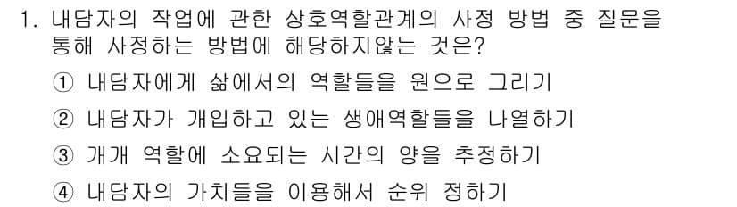 직업상담사_2급 2018년 1번 - 정답과 핵심 포인트를 검수 중인 기출문제