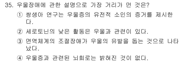 임상심리사_2급 2018년 35번 - 정답과 핵심 포인트를 검수 중인 기출문제