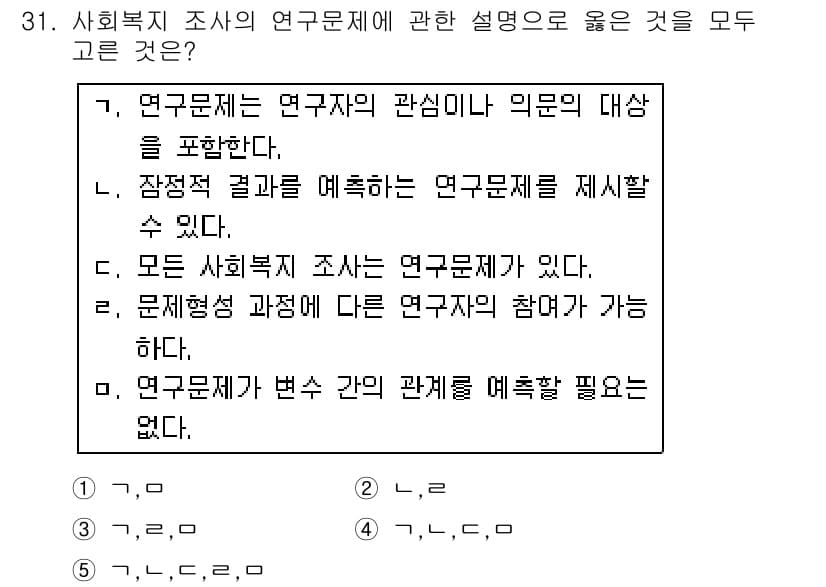 사회복지사_1급(1교시) 2018년 31번 - 정답과 핵심 포인트를 검수 중인 기출문제
