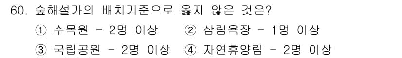 산림기사 2018년 60번 - 정답과 핵심 포인트를 검수 중인 기출문제