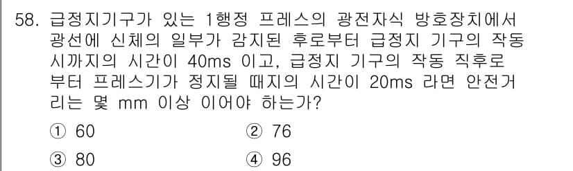 산업안전산업기사 2018년 58번 - 정답과 핵심 포인트를 검수 중인 기출문제