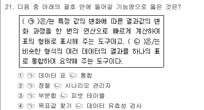 컴퓨터활용능력_1급 2018년 21번 - 정답과 핵심 포인트를 검수 중인 기출문제