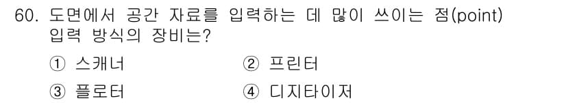 지적산업기사 2018년 60번 - 정답과 핵심 포인트를 검수 중인 기출문제