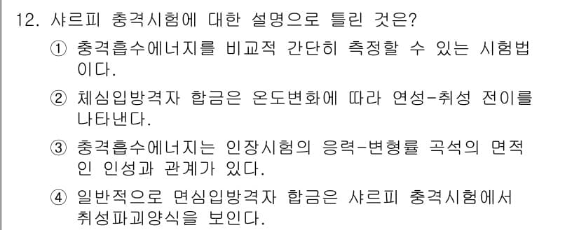 초음파비파괴검사기사 2018년 12번 - 정답과 핵심 포인트를 검수 중인 기출문제
