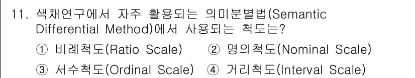 컬러리스트기사 2018년 11번 - 정답과 핵심 포인트를 검수 중인 기출문제