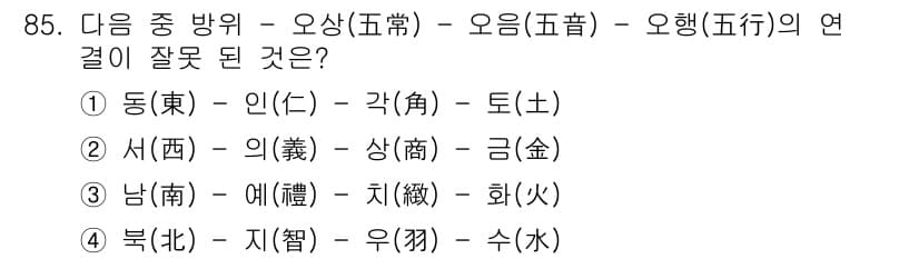 컬러리스트기사 2018년 85번 - 정답과 핵심 포인트를 검수 중인 기출문제