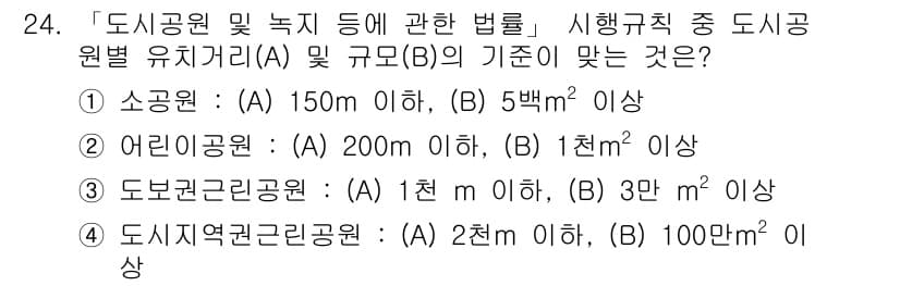 조경기사 2018년 24번 - 정답과 핵심 포인트를 검수 중인 기출문제