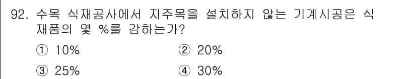 조경기사 2018년 92번 - 정답과 핵심 포인트를 검수 중인 기출문제