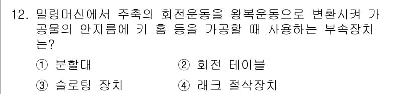 컴퓨터응용가공산업기사 2018년 12번 - 정답과 핵심 포인트를 검수 중인 기출문제