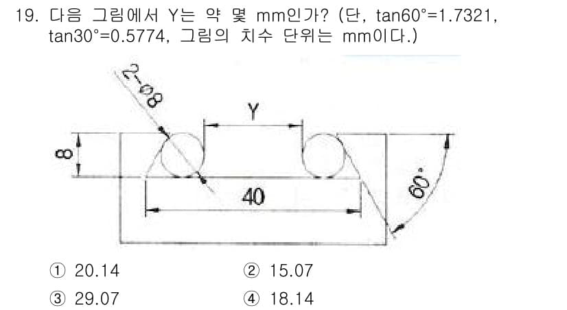 컴퓨터응용가공산업기사 2018년 19번 - 정답과 핵심 포인트를 검수 중인 기출문제