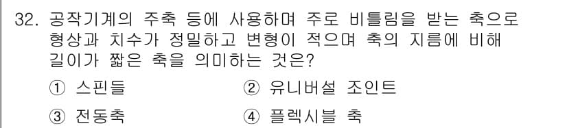 컴퓨터응용가공산업기사 2018년 32번 - . 스핀들

스핀들은 주축으로 사용되며, 가공 공정에서 회전하는 부분으로... 에 관한 핵심 기출문제