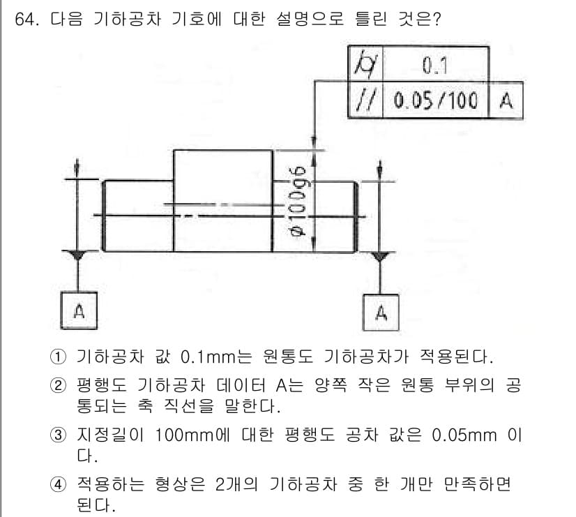 컴퓨터응용가공산업기사 2018년 64번 - 정답과 핵심 포인트를 검수 중인 기출문제