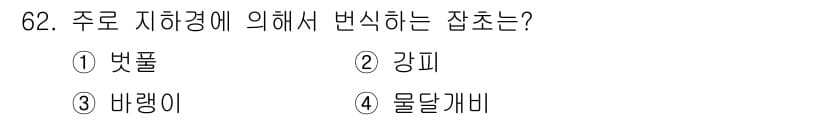 식물보호산업기사 2018년 62번 - 정답과 핵심 포인트를 검수 중인 기출문제