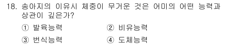 축산기사 2018년 18번 - 정답과 핵심 포인트를 검수 중인 기출문제