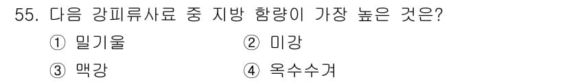 축산기사 2018년 55번 - 정답과 핵심 포인트를 검수 중인 기출문제