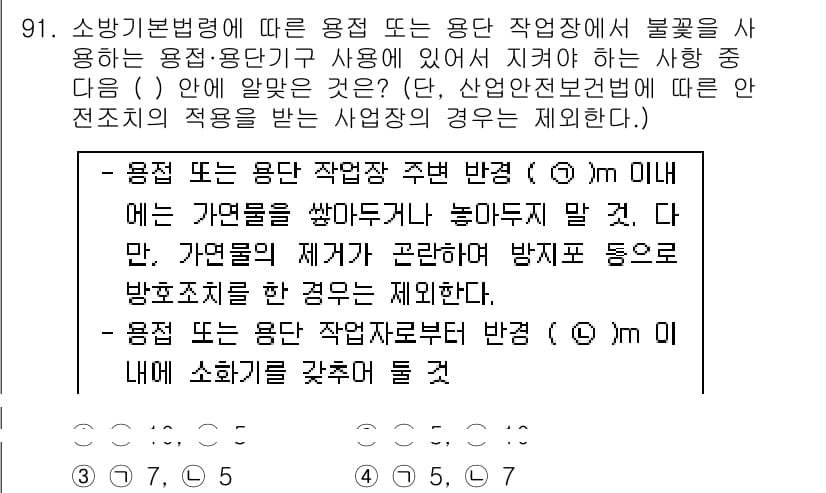 화재감식평가기사 2018년 91번 - 정답과 핵심 포인트를 검수 중인 기출문제