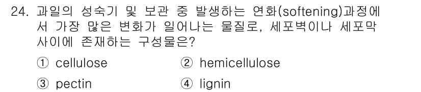 식품산업기사 2018년 24번 - 정답과 핵심 포인트를 검수 중인 기출문제