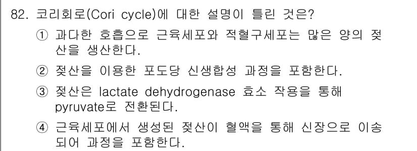 식품안전기사 2018년 86번 - 정답과 핵심 포인트를 검수 중인 기출문제