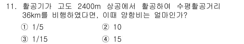 항공장비정비기능사 2015년 11번 - 정답과 핵심 포인트를 검수 중인 기출문제