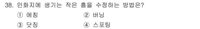시각디자인산업기사 2015년 38번 - 정답과 핵심 포인트를 검수 중인 기출문제