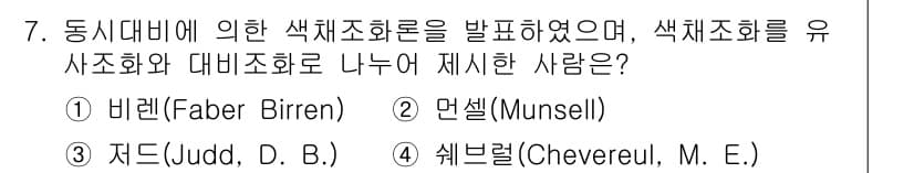 시각디자인산업기사 2016년 7번 - 정답과 핵심 포인트를 검수 중인 기출문제