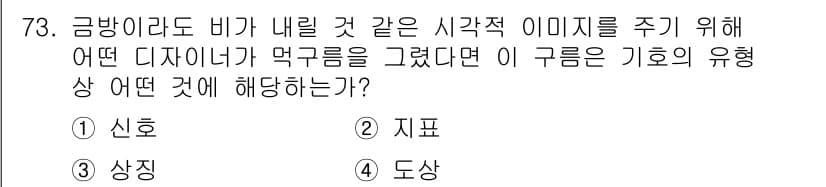 시각디자인산업기사 2016년 73번 - 정답과 핵심 포인트를 검수 중인 기출문제