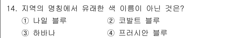 시각디자인산업기사 2017년 14번 - 정답과 핵심 포인트를 검수 중인 기출문제
