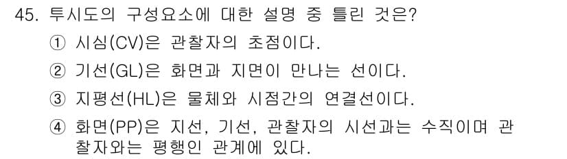 시각디자인산업기사 2017년 45번 - 정답과 핵심 포인트를 검수 중인 기출문제