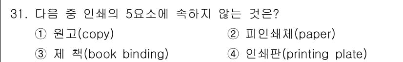 시각디자인산업기사 2018년 31번 - 정답과 핵심 포인트를 검수 중인 기출문제