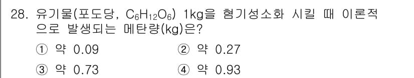 폐기물처리산업기사 2016년 28번 - 정답과 핵심 포인트를 검수 중인 기출문제