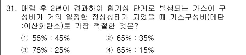 폐기물처리산업기사 2017년 31번 - 정답과 핵심 포인트를 검수 중인 기출문제