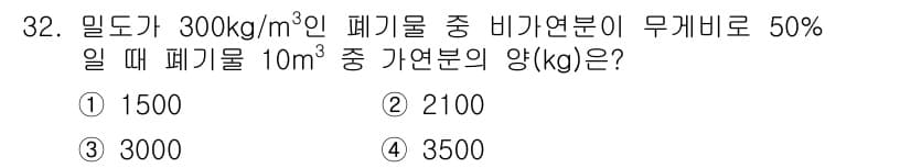 폐기물처리산업기사 2018년 32번 - 정답과 핵심 포인트를 검수 중인 기출문제