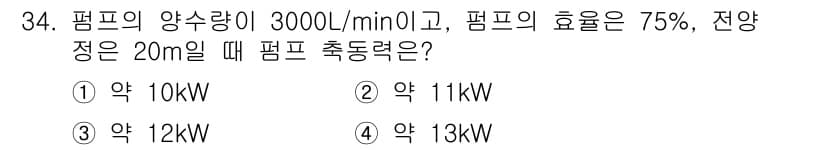 건축설비산업기사 2015년 34번 - 정답과 핵심 포인트를 검수 중인 기출문제