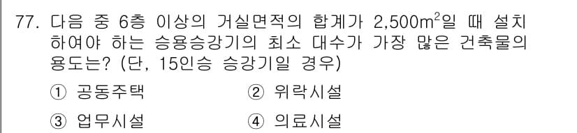 건축설비산업기사 2015년 77번 - 정답과 핵심 포인트를 검수 중인 기출문제